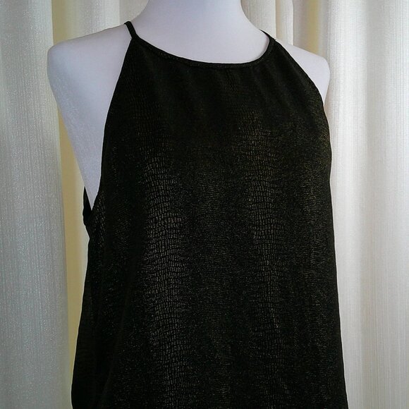 Calvin Klein Sheer Black Halter Tank in size M - Picture 2 of 6
